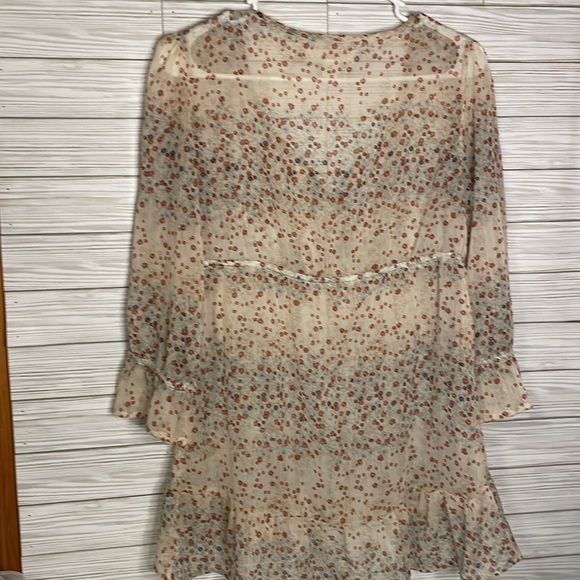 0095 Decree bohemian, floral chiffon lace, sheer top size medium - Picture 5 of 5